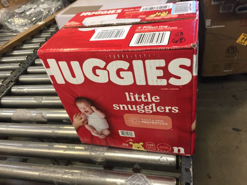Photo 2 of Baby Diapers Size Newborn (up to 10 lbs), 128ct, Huggies Little Snugglers Newborn (128 Count)