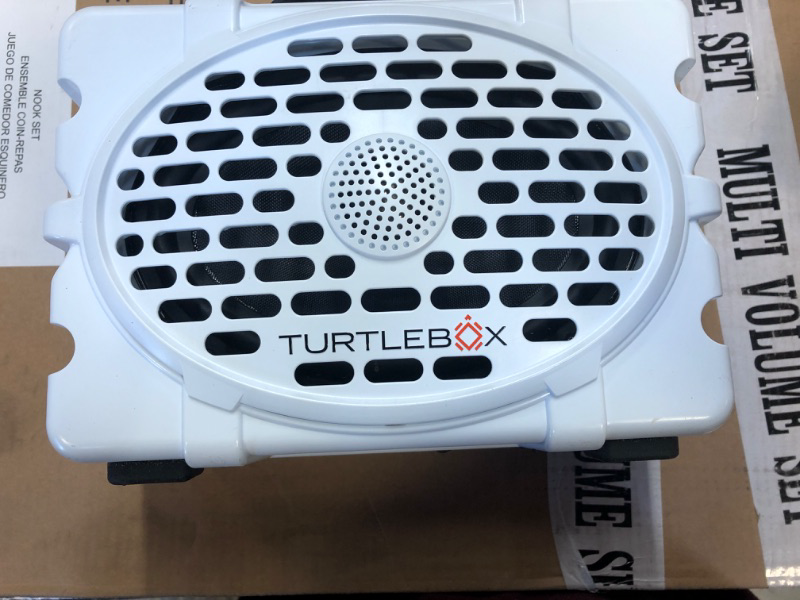 Photo 3 of Turtlebox Gen 2: Loud! Outdoor Portable Bluetooth 5.0 Speaker | Rugged, IP67, Waterproof, Impact Resistant & Dustproof (Rich, Full Sound, Plays to 120db, Pair 2X for True L-R Stereo), White White (Gen 2)  -- DOES NOT CHARGE , SELLING FOR PARTS ONLY  --