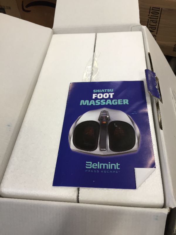 Photo 2 of Belmint Foot Massager Machine - Deep Kneading Shiatsu Feet Massager for Neuropathy Pain Relief, and Improved Circulation - Soothing Heat Therapy for Plantar Fasciitis – Muscle Relax Silver