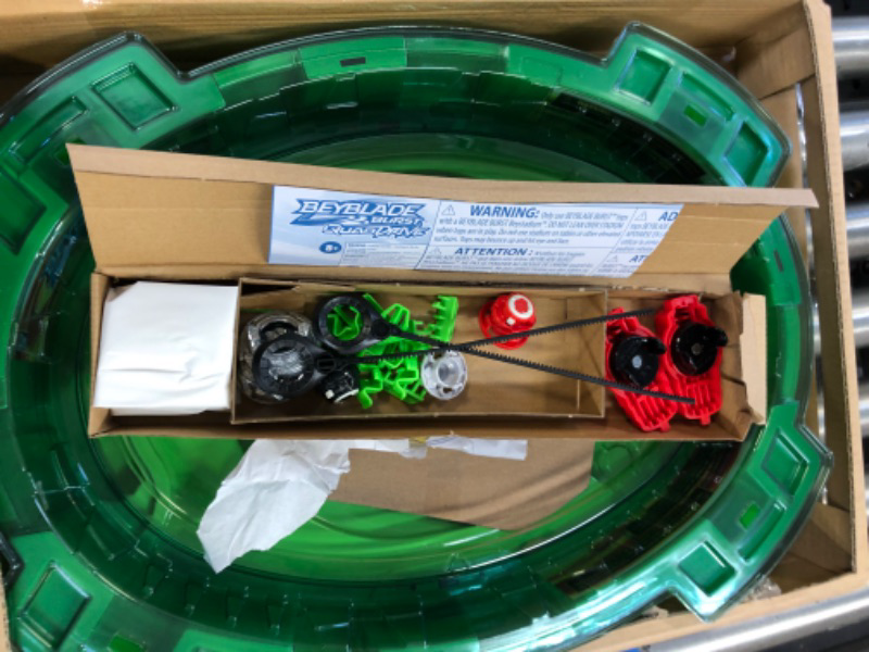 Photo 3 of BEYBLADE Burst QuadDrive Interstellar Drop Battle Set, Set Stadium, 2 Battling Tops and 2 Launchers, Toys for 8 Year Old Boys & Girls & Up