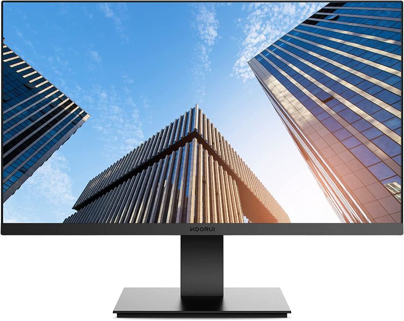 Photo 1 of KOORUI 22 Inch Computer Monitor, FHD 1080P VA Desktop Display, 75HZ Ultra Thin Bezel/Eye Care/Ergonomic Tilt, HDMI VGA Ports LED Monitor for PC, VESA
