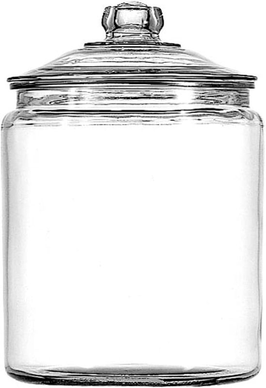 Photo 1 of Anchor Hocking 1 Gallon Heritage Hill Glass Jar with Lid (4 piece, all glass, dishwasher safe)
