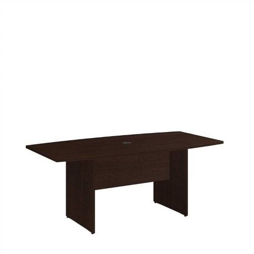 Photo 1 of 99TB7236MR 72 X 36 in. Boat Shaped Conference Table with Wood Base - Mocha Cherry
