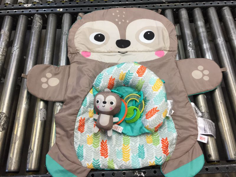 Photo 2 of Bright Starts Tummy Time Prop & Play Baby Activity Mat with Support Pillow & Taggies - Sloth 36 x 32.5 in, Age Newborn+
