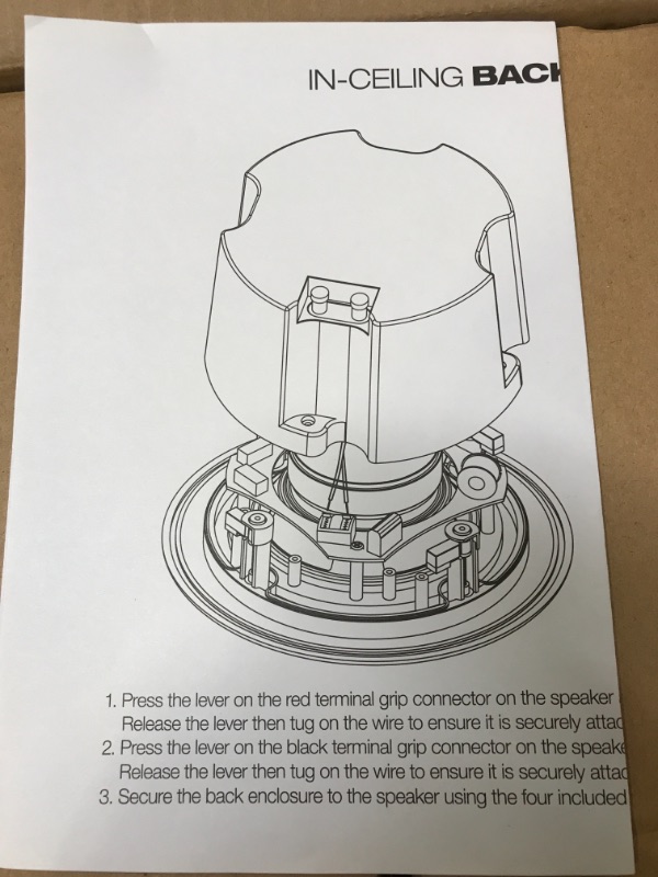 Photo 3 of Monoprice ABS Back Enclosure (Pair) for PID 4103, 6 1/234; Ceiling Speaker White