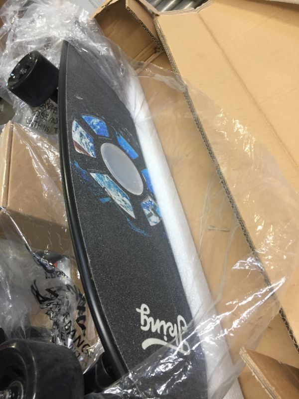 Photo 1 of Electric Skateboard Electric Longboard with Remote Control Electric Skateboard ,450W Hub-Motor,18.6 MPH Top Speed,7.6 Miles Range,3 Speeds Adjustment,12 Months Warranty