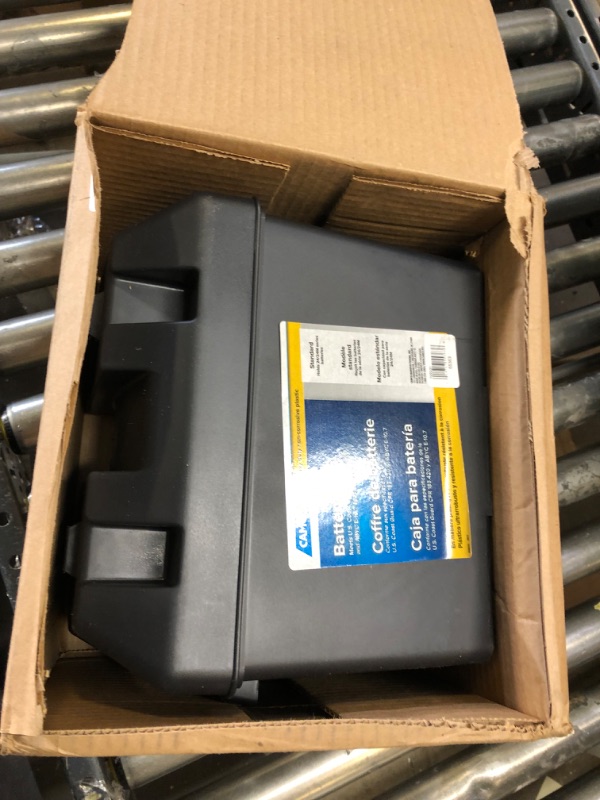 Photo 2 of Camco Heavy Duty Battery Box with Straps and Hardware - Group 24 |Safely Stores RV, Automotive, and Marine Batteries |Durable Anti-Corrosion Material | Measures 7-1/4" x 10-3/4" x 8" | (55363) Frustration Free Packaging Regular Battery Box