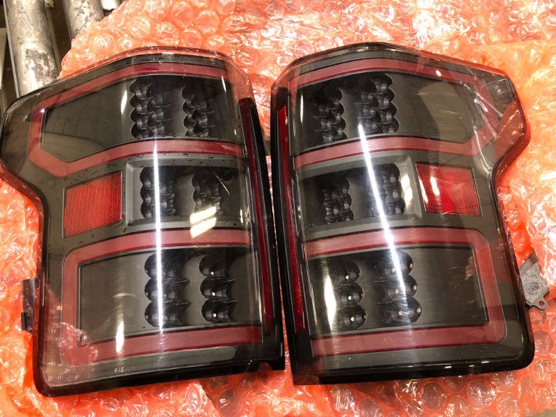 Photo 2 of Anzo USA 321338 Tail Light Assembly LED Clear Lens Black Housing Red/White Light Color Pair Tail Light Assembly