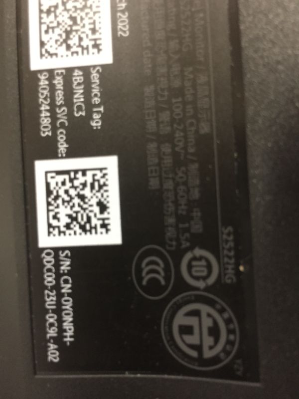Photo 7 of Dell 240Hz Gaming Monitor 24.5 Inch Full HD Monitor with IPS Technology, Antiglare Screen, Dark Metallic Grey - S2522HG
