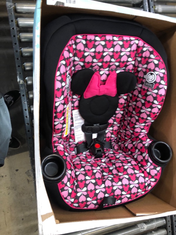 Photo 2 of Disney Baby Onlook 2-in-1 Convertible Car Seat, Rear-Facing 5-40 pounds and Forward-Facing 22-40 pounds and up to 43 inches, Minnie Sweetheart