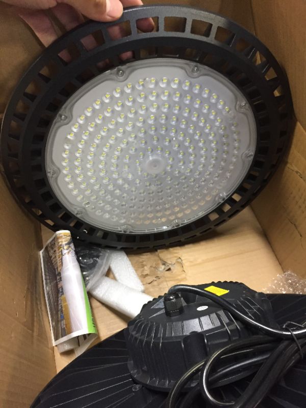 Photo 5 of 2 LIGHTS; CODAFUL LED UFO High Bay Light 6000K 30000LM (Eqv. to 800W HPS/MH) with US Plug 5ft Cable NO ACCESSORIES, LIGHTS ONLY