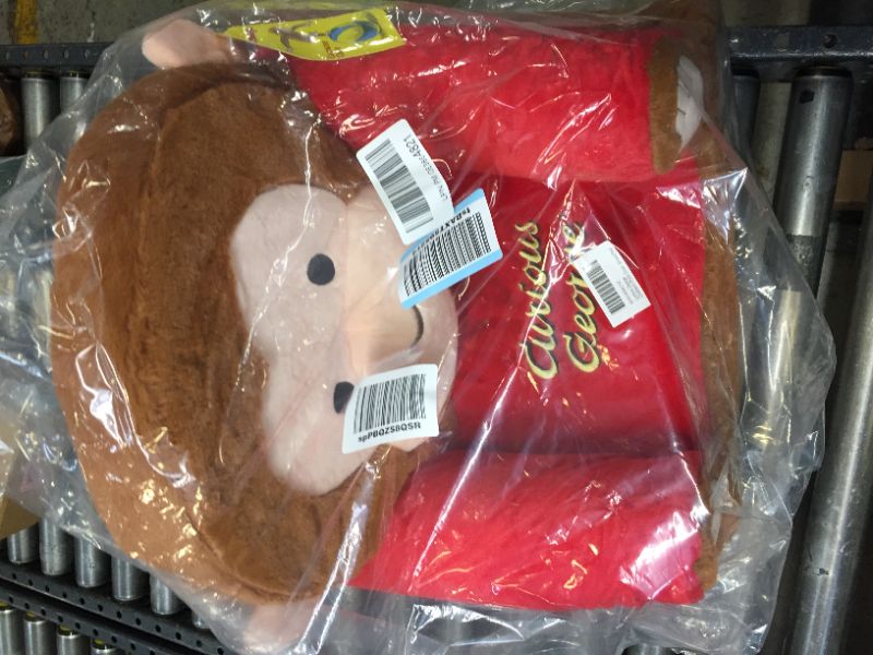 Photo 4 of Animal Adventure Curious George Soft Plush Children's Chair, Sweet Seats, Brown/Red