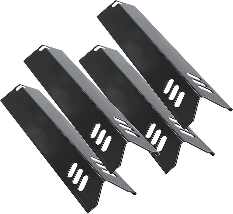 Photo 1 of 15 inch Porcelain Grill Heat Shields Replacment for Dyna-Glo DGF510SBP, DGF493BNP, Set of 4 Barbeque Grill Heat Plates for Backyard Grill Replacement Parts BY15-101-001-02, BY13-101-001-13, GBC1460W
