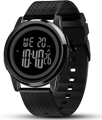 Photo 1 of YUINK Mens Watch Ultra-Thin Digital Sports Watch Waterproof Stainless Steel Fashion Wrist Watch for Men Women
