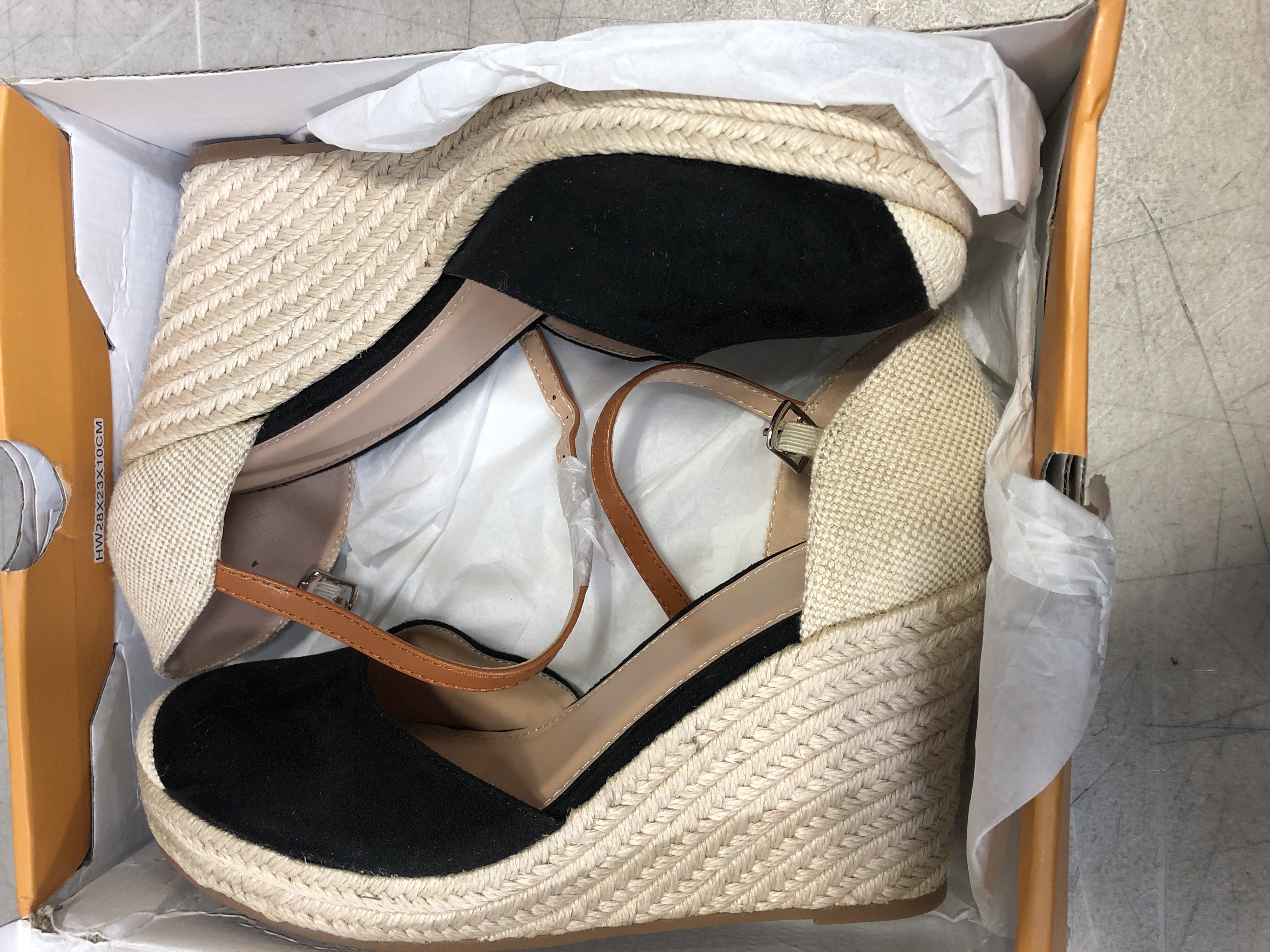 Photo 1 of FISACE Womens Summer Espadrille Heel Platform Wedge Sandals Ankle Buckle Strap Closed Toe Shoes
