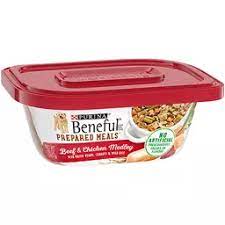Photo 1 of (8 Pack) Purina Beneful High Protein, Wet Dog Food With Gravy, Prepared Meals Beef & Chicken Medley, 10 oz. Tubs exp 11/2022
