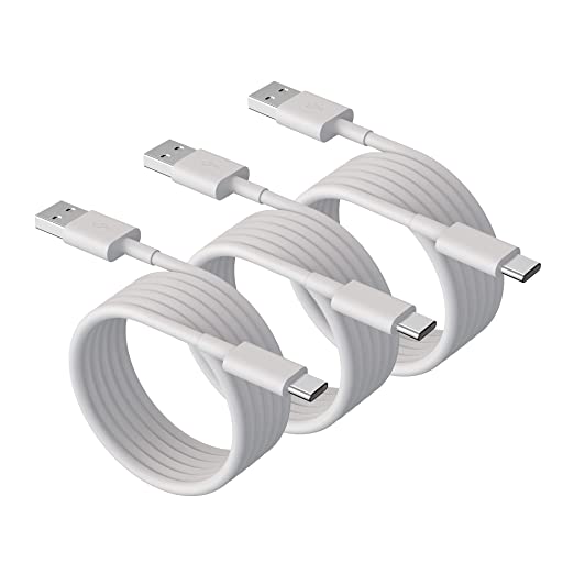 Photo 1 of Hrbzo USB C Cable 3FT 3-Pack USB C Charging Cable USB Type C Cable Fast Charging Compatible with Samsung Galaxy S21, Huawei Mate 40 and More(White) Not Support iPad ?MotorolaCharging
