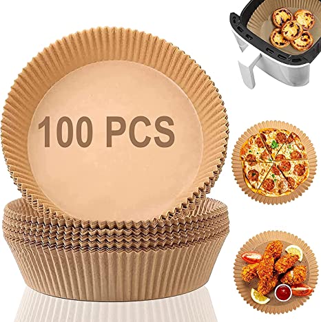 Photo 1 of Air Fryer Liners, Air Fryer Disposable Paper Liner, 7.9 inch Air Fryer Parchment Paper Liners, Baking Paper for Air Fryer Oil-proof, Water-proof, Parchment for Baking Roasting Microwave 5 ct
