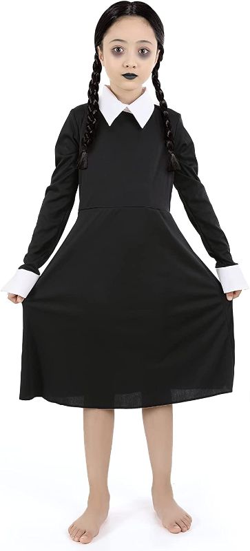 Photo 1 of familus Halloween Addams Dress Costume for Girl Long Sleeve SIZE 8-12 Years
