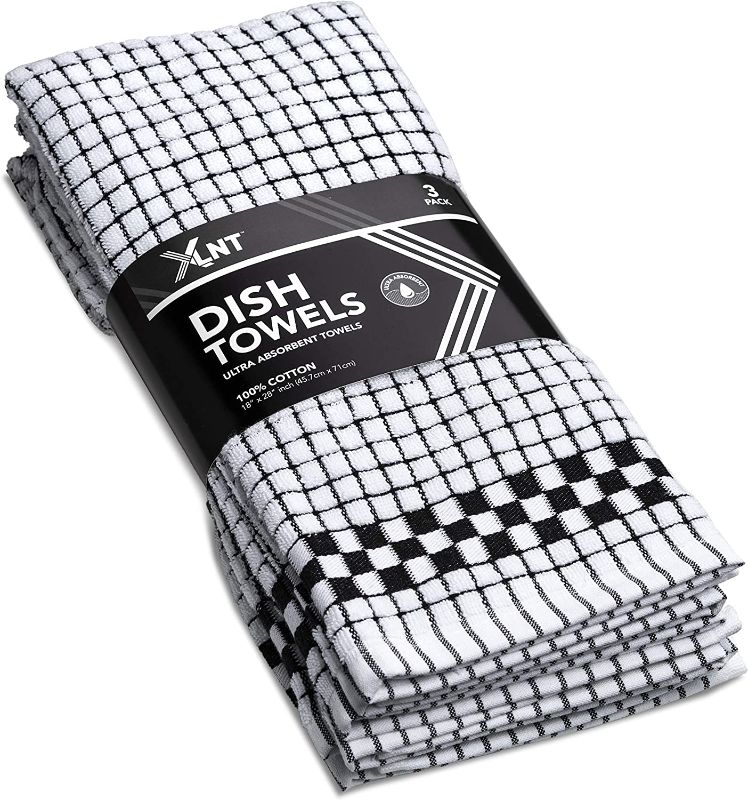 Photo 1 of XLNT Black Large Kitchen Towels (12 Pack) - 100% Cotton Dish Towels | 20" x 28" | Ultra Absorbent Dishcloths Sets of Hand Towels/Tea Towels for Everyday Scrubbing | Quick Drying Kitchen Washcloths
FACTORY SEALED