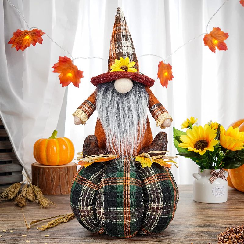 Photo 1 of APCHFIOG Fall Gnomes with Sunflower Hat Sitting Pumpkin Nisse Tomte Plush Harvest Swedish Home Door Holiday Autumn Decorations
FACTORY SEALED
