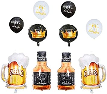 Photo 1 of 10Pcs Whiskey Bottle Beer Mug Super Shape Mylar Foil Balloon Aluminium Balloon Birthday Party Decoration Supplies for Bar Valentines Wedding Decors
FACTORY SEALED