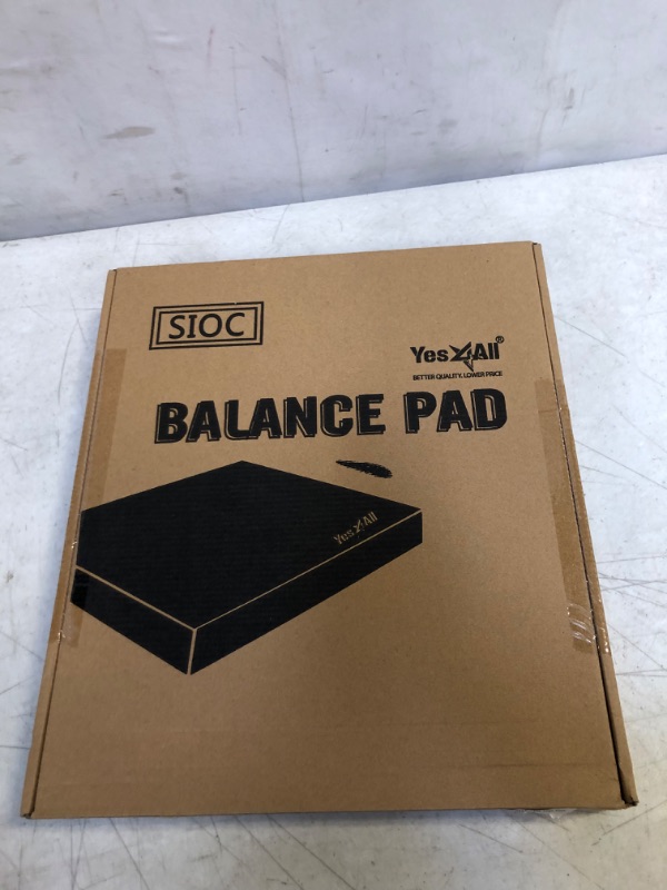 Photo 2 of Yes4All Balance Pad for Physical Therapy and Fitness Workout Training, Suitable for Home, Work, Rehabilitation. LARGE BLACK
