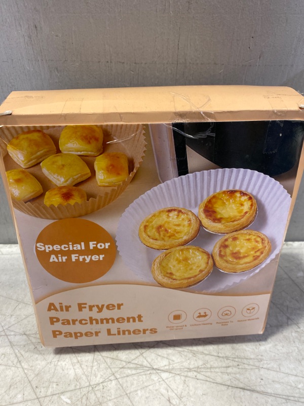 Photo 2 of Air Fryer Disposable Paper Liner - 200PCS 7.9In Square Non-Stick Insert Parchment Paper Liners, Oil-proof, Water-proof Cooking Baking Roasting Filter Sheet for Airfryer Basket, Microwave, Oven, Dryer 7.9 IN-200PCS Natural-Square