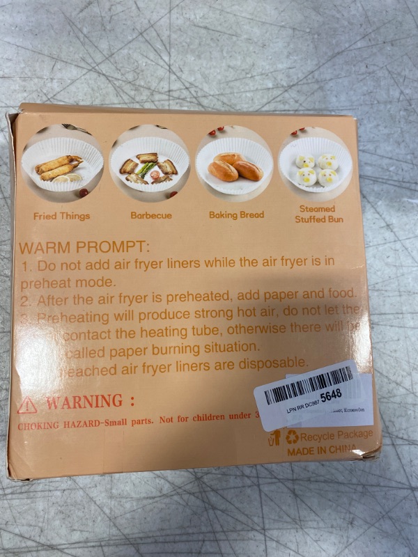 Photo 3 of Air Fryer Disposable Paper Liner - 200PCS 7.9In Square Non-Stick Insert Parchment Paper Liners, Oil-proof, Water-proof Cooking Baking Roasting Filter Sheet for Airfryer Basket, Microwave, Oven, Dryer 7.9 IN-200PCS Natural-Square