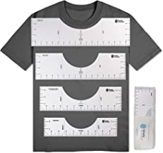 Photo 1 of Simply Stocked Tshirt Ruler Guide for Vinyl Alignment - 4 Pcs of PVC T Shirt Rulers to Center Designs for Heat Press - 17.5, 16, 12 and 10 Inch Guides for T-Shirts of All Sizes (White)(2)