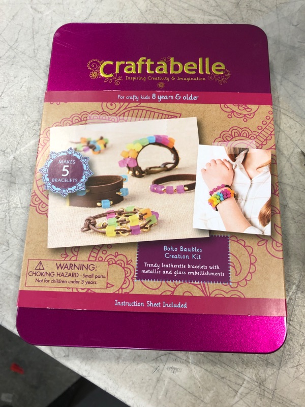 Photo 1 of Craftabelle – Boho Baubles Creation Kit – Bracelet Making Kit – 101pc Jewelry Set with Beads – DIY Jewelry Kits for Kids Aged 8 Years +