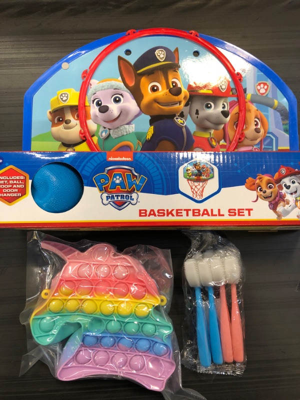 Photo 1 of 3 PCS KIDS NEW ITEMS PAW PATROL, TOOTHBRUSH, FIDGET SENSORY PURSE BAG