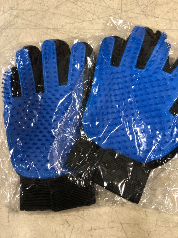 Photo 2 of [Upgrade Version] Pet Grooming Glove - Gentle Deshedding Brush Glove - Efficient Pet Hair Remover Mitt - Enhanced Five Finger Design - Perfect for Dog and Cat with Long and Short Fur - 2 Right-Hand Glove