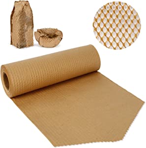 Photo 1 of  Packaging Paper Honeycomb Wrapping Paper Cushioning Wrap Paper,Eco-Friendly Kraft Packaging Roll for Packing & Moving (12”x131’)