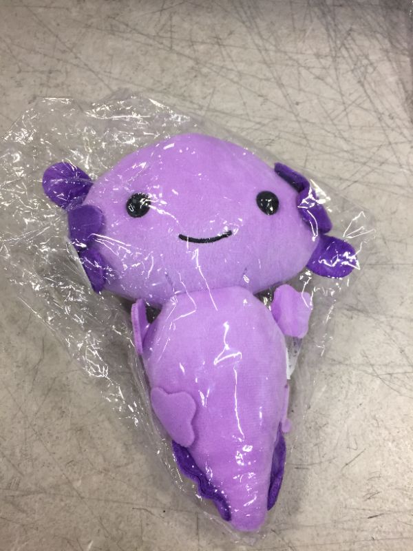 Photo 2 of 7.9'' Kawaii Axolotl Plush Toy Soft Stuffed Animal Purple Axolotl Plushie Pillow Toys Doll (7.9'', Purple)
