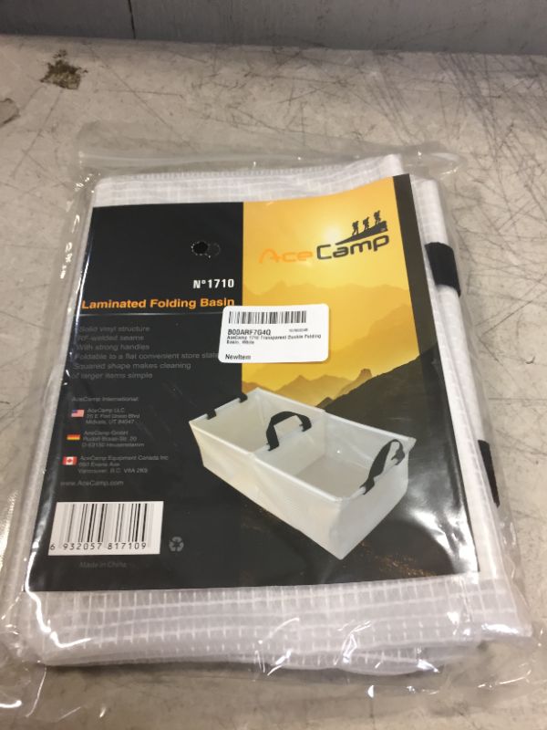 Photo 1 of AceCamp 1710 Transparent Double Folding Basin, White