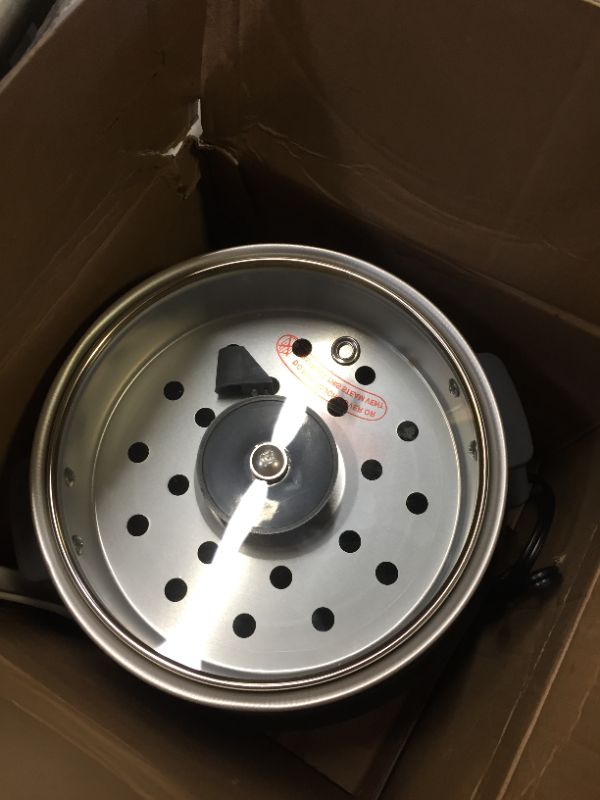 Photo 1 of 6-Cup Black Rice Cooker with Removable Steam Tray