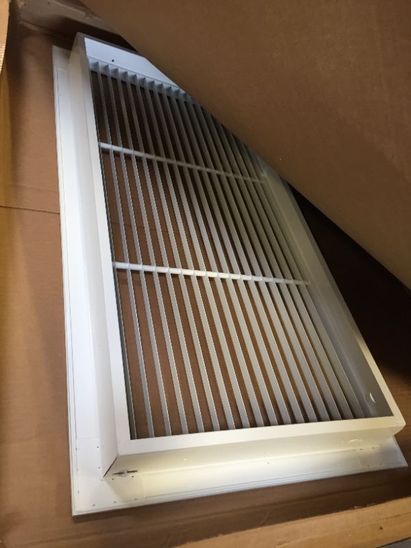 Photo 2 of 8" X 8" Aluminum Return Filter Grille - Easy Airflow - Linear Bar Grilles [Outer Dimensions: 9.75w X 9.75h] 8 x 8