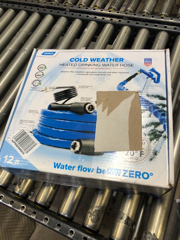 Photo 5 of Camco Heated Drinking Water Hose, - 20° F, 12-Foot, 5/8-Inch ID 12' Cold Weather (Freeze Protection to - 20?F) Frustration-Free Packaging