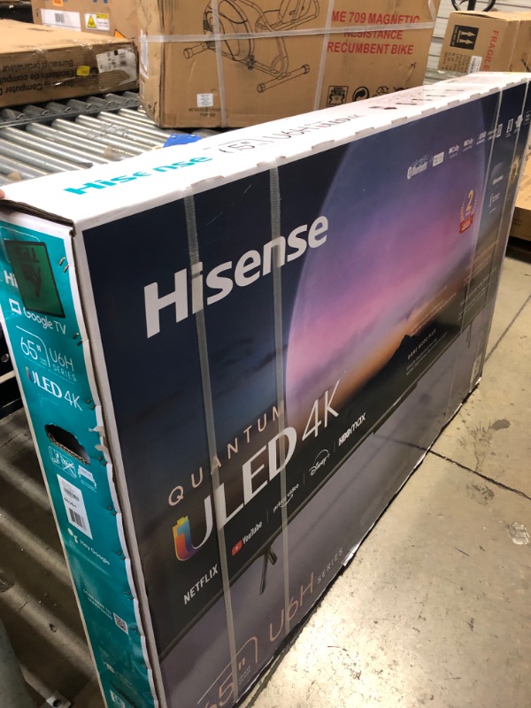 Photo 2 of Hisense ULED 4K Premium 65U6H Quantum Dot QLED Series 65-Inch Smart Google TV, Dolby Vision Atmos, Voice Remote, Compatible with Alexa (2022 Model) -- FACTORY SEALED 
