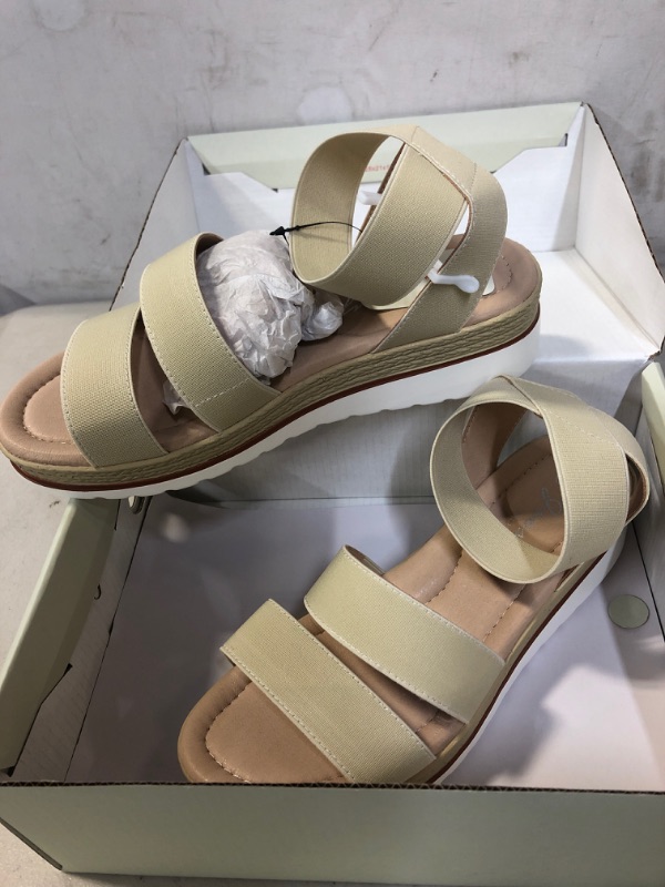 Photo 2 of Jeossy Women's Wedge Sandals 18 Comfort Platform Sandals Soft Stretch Textile Upper Summer Shoes
, SIZE 7.5