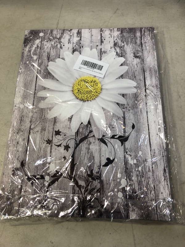 Photo 1 of Bathroom Decor Yellow Gray Daisy Flowers Wall Art Decorative Modern Floral Canvas 12x16 Artwork Daisy Flower Vase Picture Giclee Print on Canvas Picture Paintings Wall Decor for Bathroom
