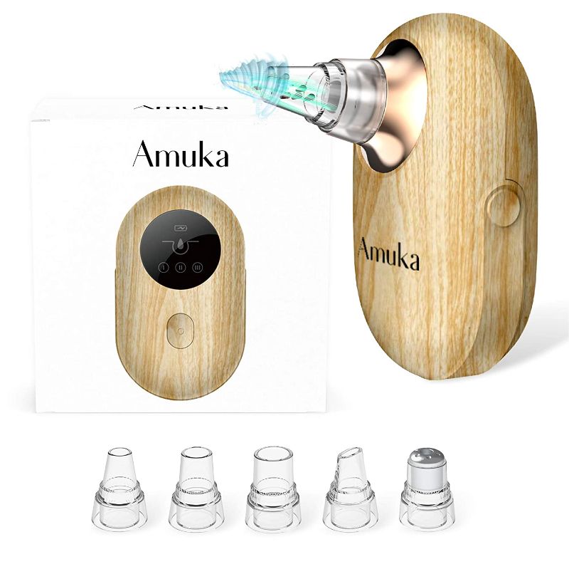 Photo 1 of Amuka Blackhead Remover for Cleansing, Exfoliating Crystals and Vacuum Suction for Fresh, Flawless and Radiant Skin Care, Rechargeable Extractor Tool
, FACTORY SEALED