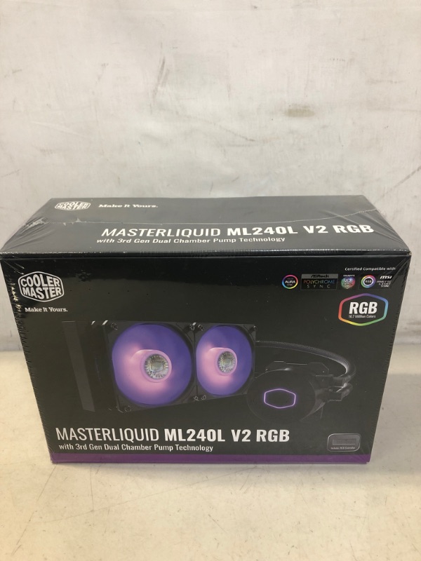 Photo 2 of Coolermaster MLWD24MA18PCR2 ML240L RGB V2 Graphics Card, FACTORY SEALED
