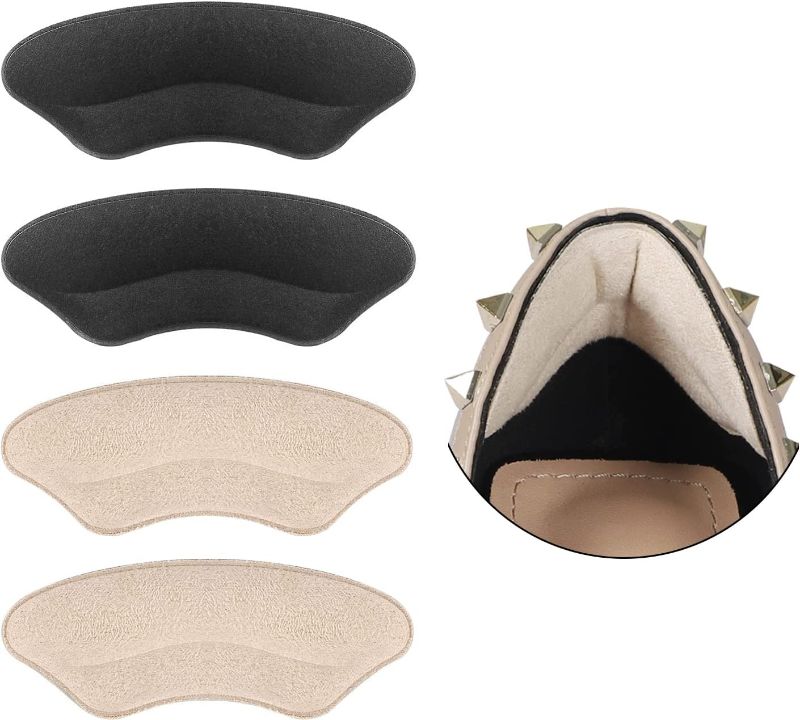 Photo 1 of Heel Grips Liner Cushions Inserts for Shoes Too Big Heel Pads Prevent Blister and Heel Pain for Men Women, Prevent The Foot from Sliding Forward in The Shoe Filler for Shoe Fit and Comfort(4 Pairs )
