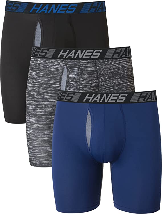 Photo 1 of Hanes Total Support Pouch Men's Boxer Briefs Pack, X-Temp Cooling, Anti-Chafing, Moisture-Wicking Underwear, Trunks Available SIZE 2XL 
