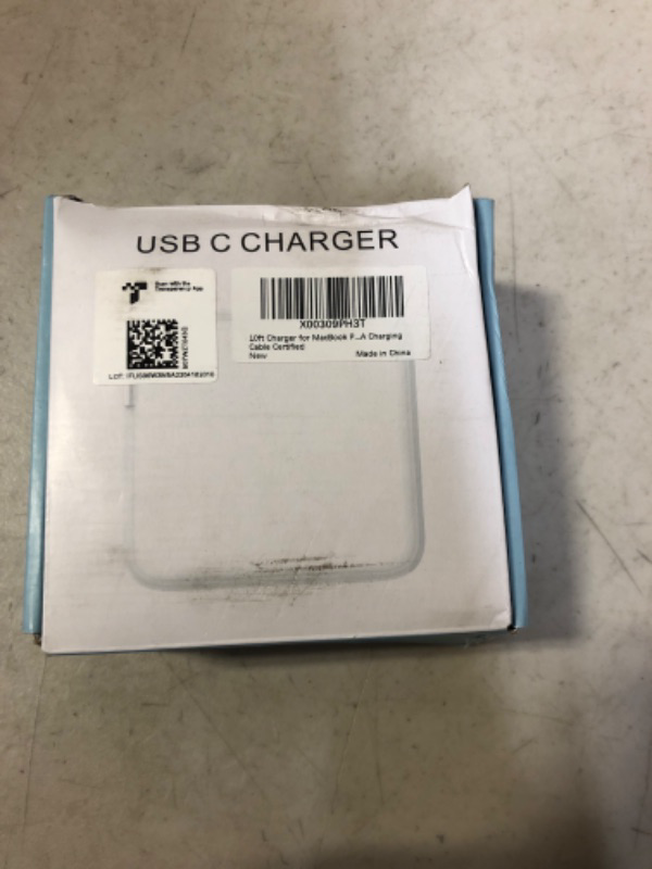Photo 3 of 10ft Charger for MacBook Pro, 96W USB C Charger Power Adapter for Mac Book Pro 16, 15, 14, 13 inch 2021, 2020, 2019, 2018, New MacBook Air, USBC Laptop Power Supply, LED, 5A Charging Cable Certified ( BOX HAS MINOR DAMAGE ) 