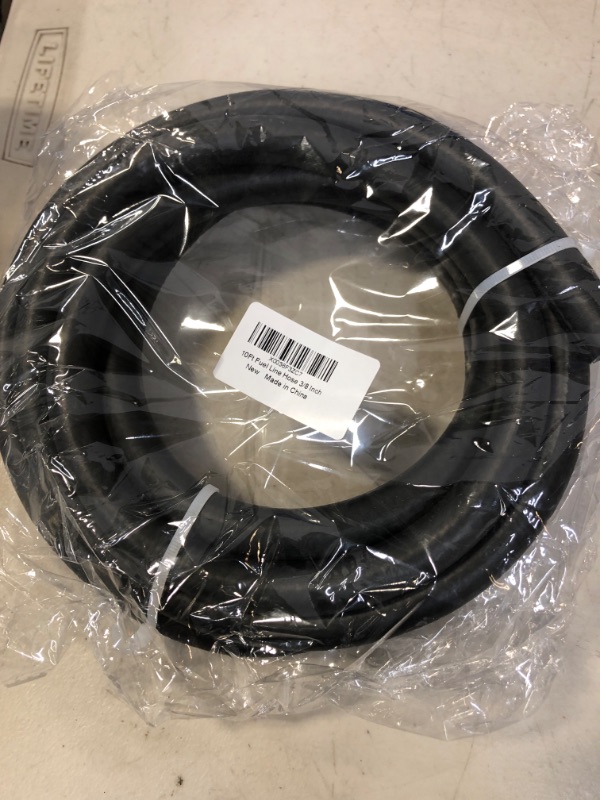 Photo 2 of 10 Feet Fuel Line Hose, 3/8 Inch Inside Diameter NBR Fuel Line Hose, Black Fuel Systems Engines Hose Braided Rubber Fuel Line Hose
