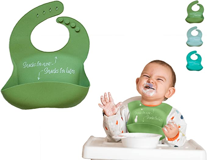 Photo 1 of  Silicone Baby Bib for Babies & Toddlers W/ Pocket | Unisex Adjustable | 0-6 months | 6-18 months | 2-4 years | 1 Ct
FACTORY SEALED

