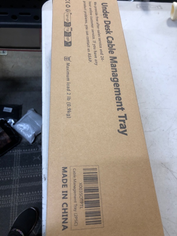 Photo 1 of Under Desk Cable Management Tray, Cord Organizer
